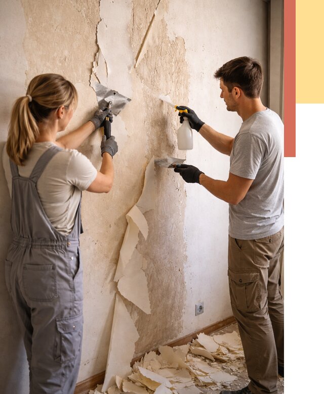 Снятие старых обоев в Светлограде от 5333 руб. под ключ недорого | ОТДЕЛОЧНИК-Свт