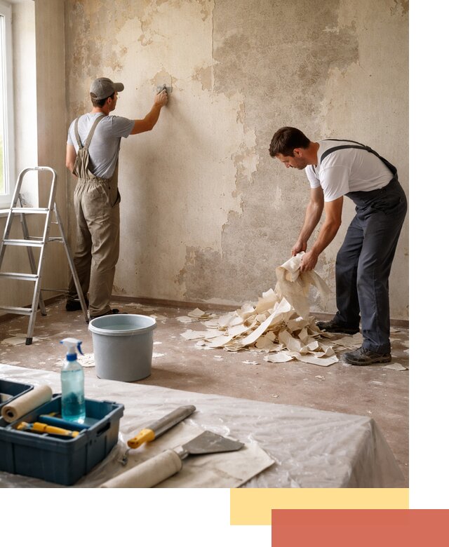 Снятие старых обоев в Светлограде быстро и качественно