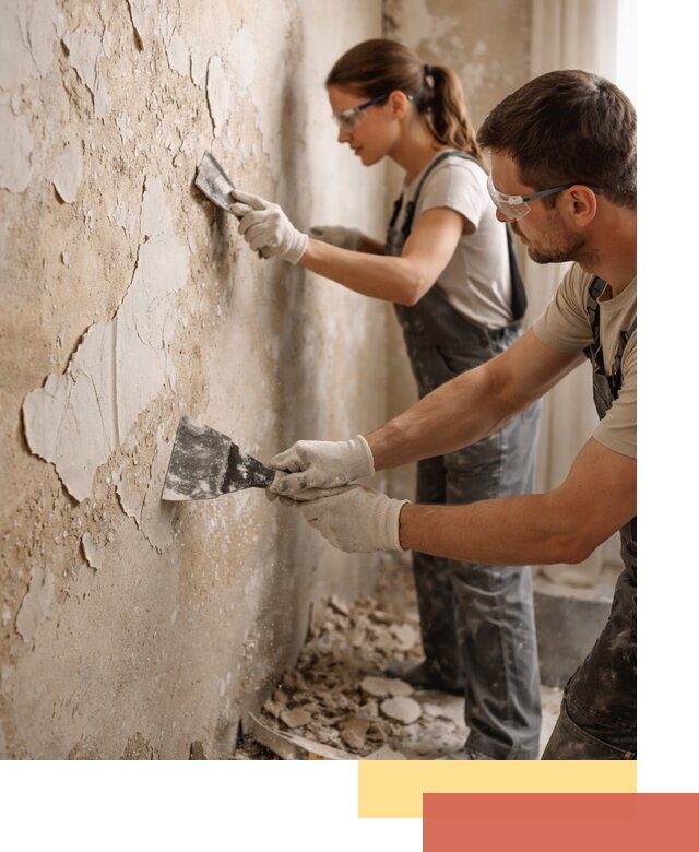 Снятие старой шпаклевки и подготовка поверхностей в Светлограде