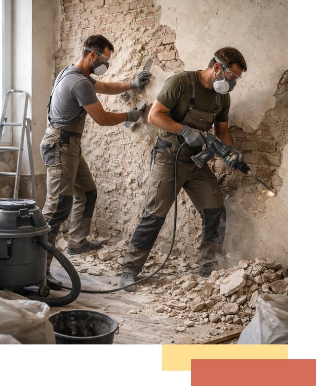 Демонтаж штукатурки со стен в Светлограде быстро и аккуратно