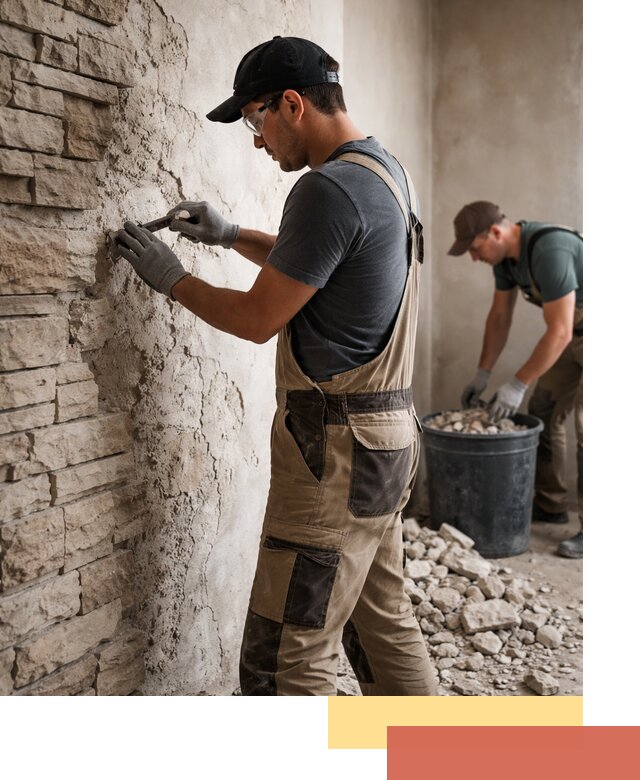 Демонтаж декоративного камня в Светлограде профессионально и безопасно