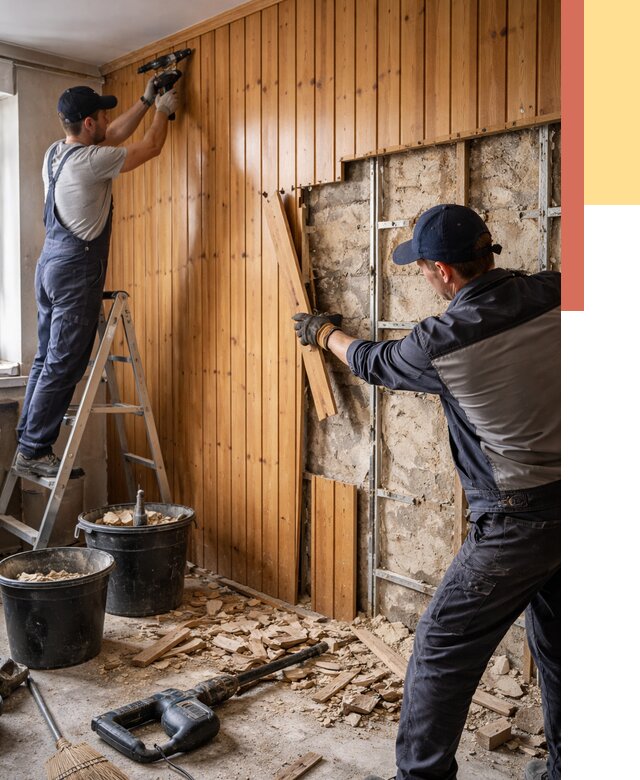 Демонтаж вагонки со стен в Светлограде от 1473 руб. — снятие, удаление, срочно | ОТДЕЛОЧНИК-Свт