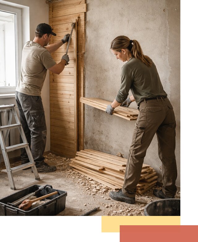 Демонтаж вагонки со стен в Светлограде — профессиональный демонтаж