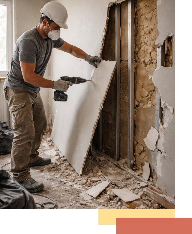 Демонтаж гипсокартона со стен в Светлограде качественно и быстро