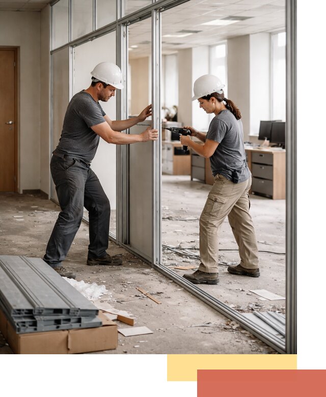 Демонтаж алюминиевых перегородок в Светлограде быстро и аккуратно