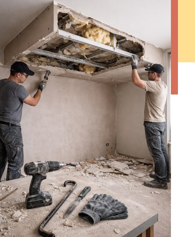 Демонтаж короба из гипсокартона в Светлограде от 1544 руб. — быстро и недорого | ОТДЕЛОЧНИК-Свт