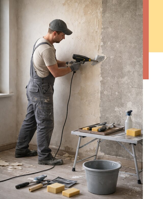 Очистка стен от клея в Светлограде от 1879 руб. — снятие и удаление клея со стен | ОТДЕЛОЧНИК-Свт