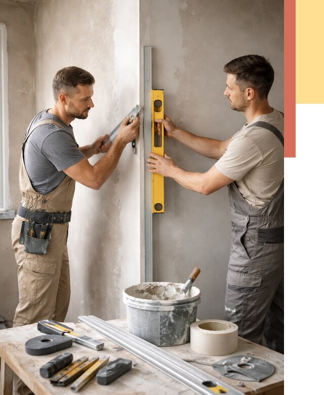 Выведение углов стен в Светлограде от 1879 руб. быстро и недорого | ОТДЕЛОЧНИК-Свт