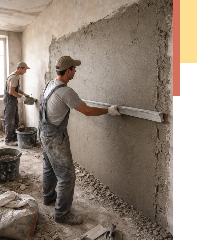 Цементная штукатурка стен в Светлограде от 4571 руб/м2 — быстро и недорого | ОТДЕЛОЧНИК-Свт