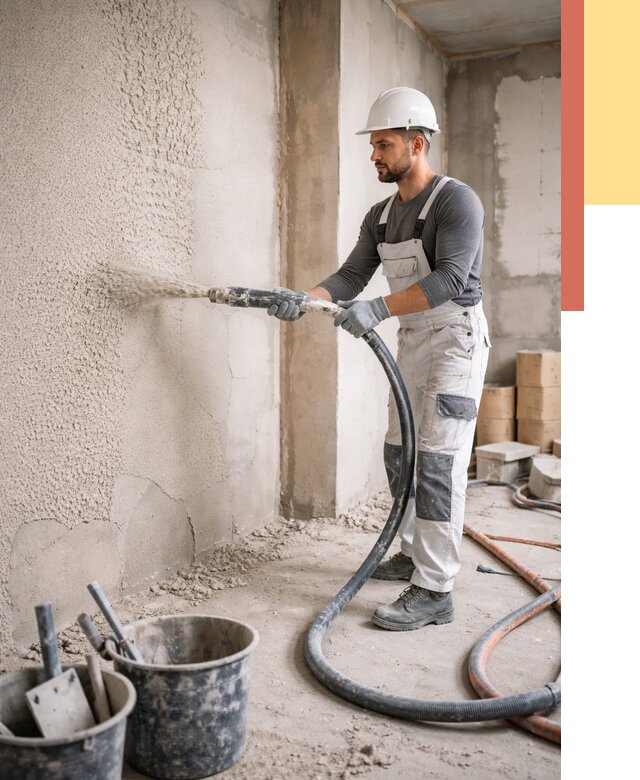 Машинная штукатурка стен в Светлограде под ключ от 6603 руб./м2 | ОТДЕЛОЧНИК-Свт