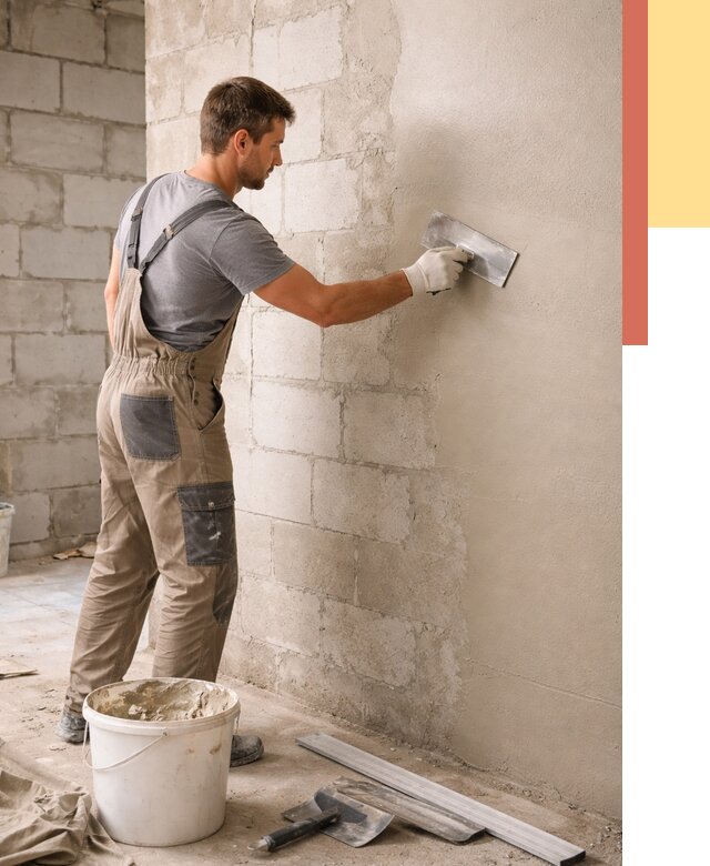 Штукатурка стен из газобетона в Светлограде от 2133 руб./м2 — быстро и недорого | ОТДЕЛОЧНИК-Свт