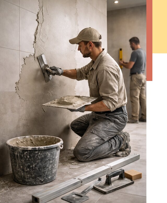 Штукатурка стен в ванной в Светлограде от 4571 руб./м² — выравнивание под ключ | ОТДЕЛОЧНИК-Свт