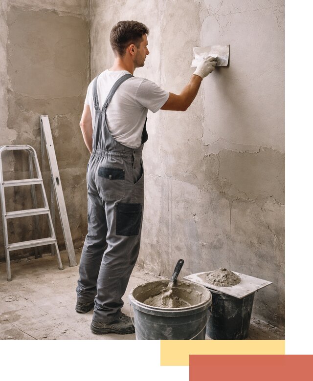 Штукатурка стен в ванной под ключ в Светлограде