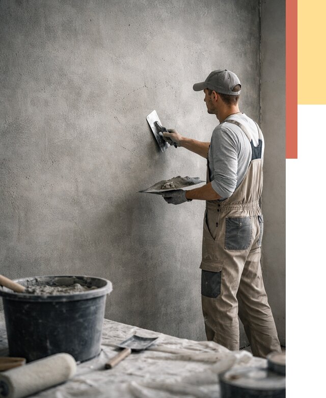 Декоративная штукатурка под бетон в Светлограде от 2540 руб./м² — нанесение под ключ | ОТДЕЛОЧНИК-Свт