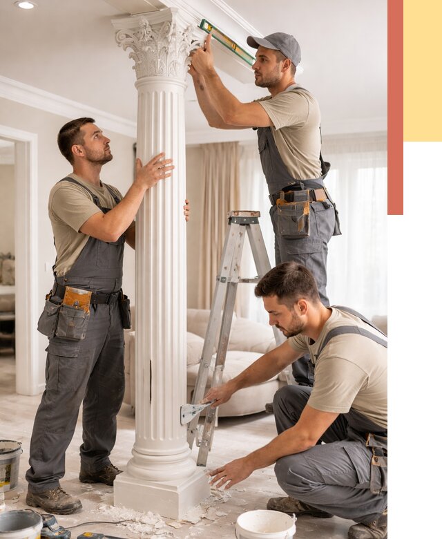 Установка декоративных колонн в Светлограде от 12190 руб. под ключ | ОТДЕЛОЧНИК-Свт