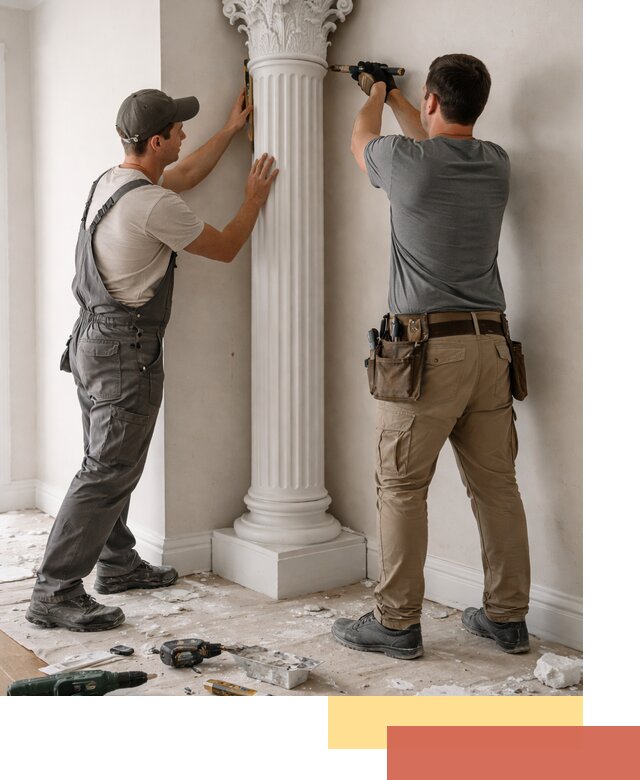 Установка декоративных колонн в Светлограде под ключ