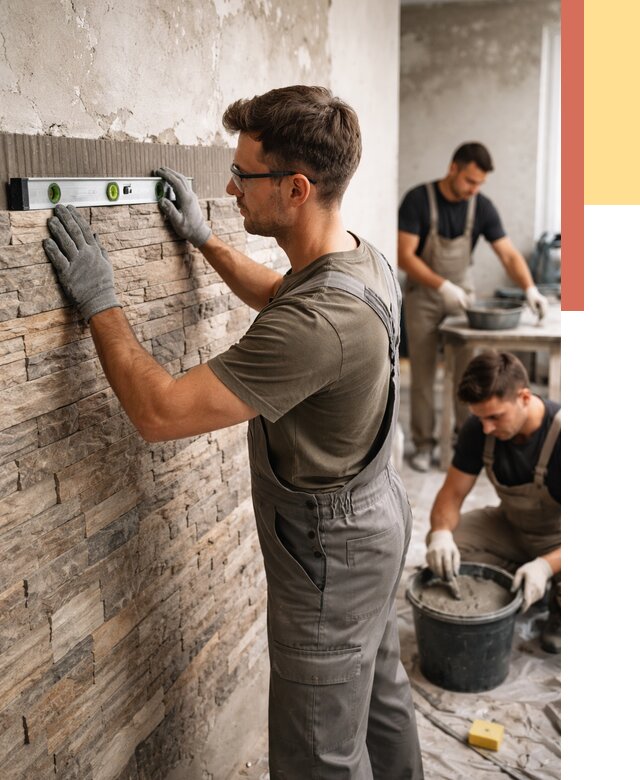 Монтаж искусственного камня в Светлограде от 4571 руб. под ключ | ОТДЕЛОЧНИК-Свт