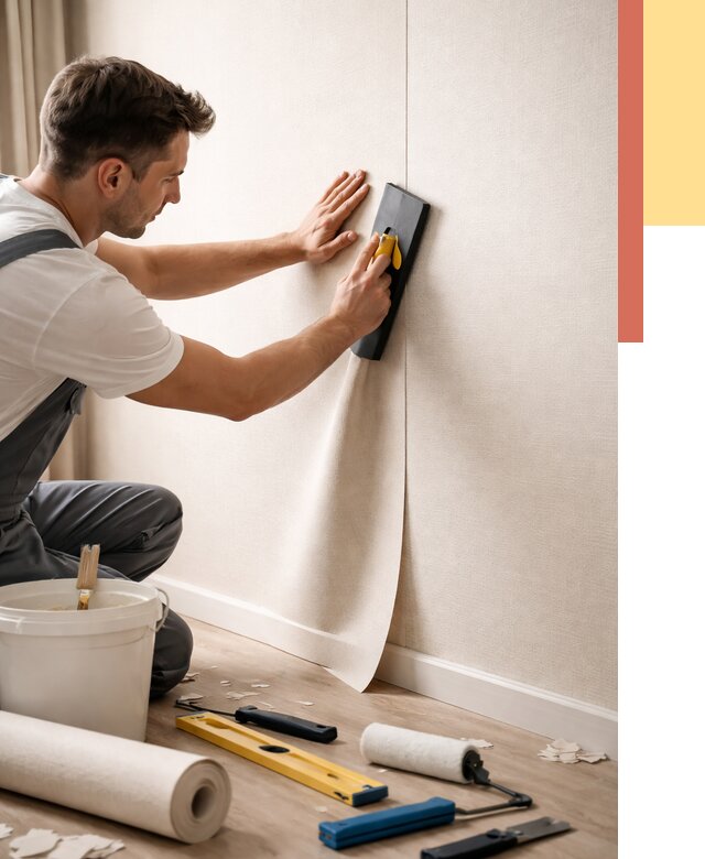 Поклейка виниловых обоев в Светлограде от 4571 руб. | Быстро и недорого — ОТДЕЛОЧНИК-Свт