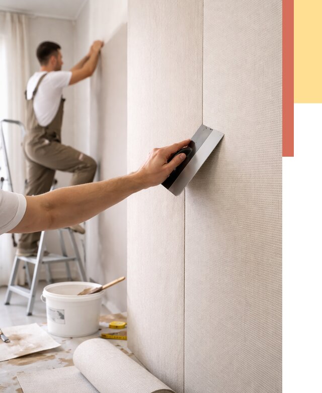 Поклейка текстильных обоев в Светлограде от 4571 руб. под ключ | ОТДЕЛОЧНИК-Свт