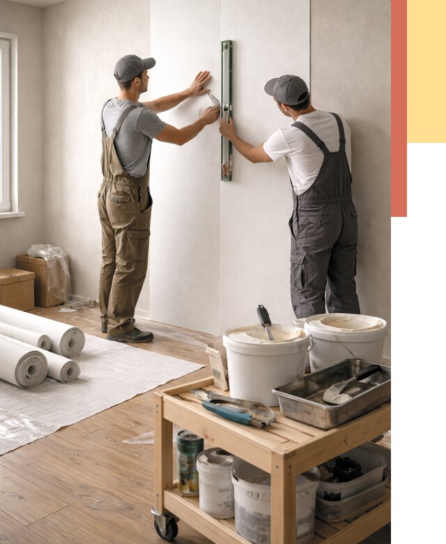 Поклейка стеклообоев в Светлограде от 6603 руб. за м2 — быстро и недорого | ОТДЕЛОЧНИК-Свт