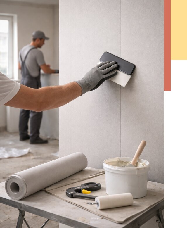 Поклейка обоев под покраску в Светлограде от 3555 руб. за м2 | ОТДЕЛОЧНИК-Свт