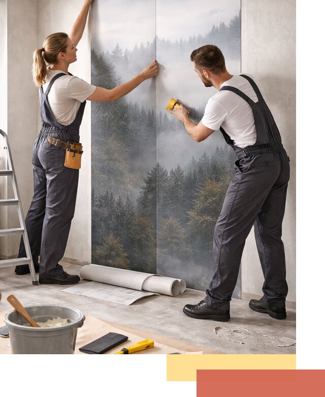 Поклейка фотообоев профессионально в Светлограде под ключ