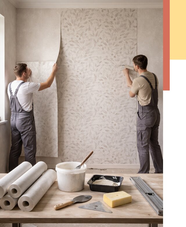 Поклейка обоев с подбором рисунка в Светлограде от 3555 руб. | ОТДЕЛОЧНИК-Свт - быстро и недорого