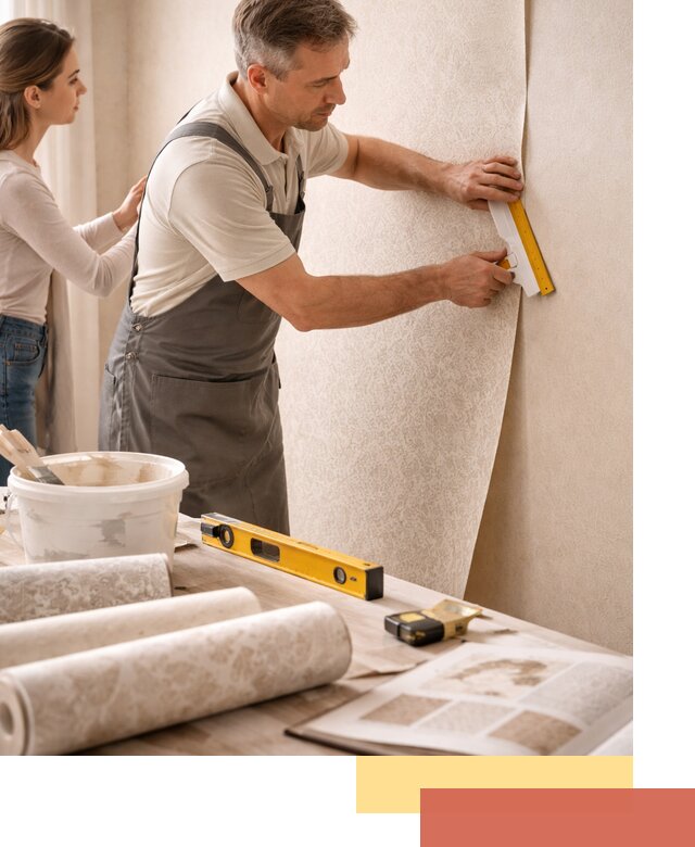 Поклейка обоев с подбором рисунка в Светлограде