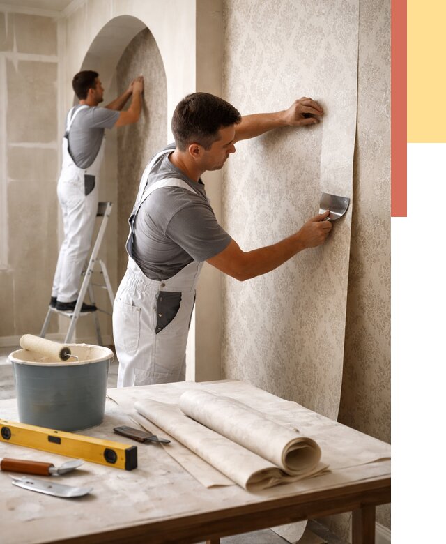 Поклейка обоев на сложные стены в Светлограде от 2844 руб. под ключ | ОТДЕЛОЧНИК-Свт