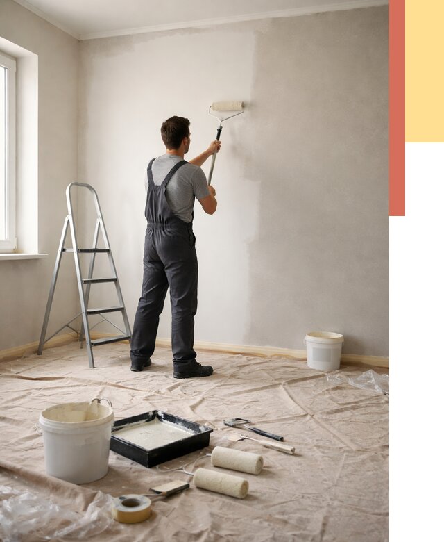 Покраска стен моющейся краской в Светлограде от 356 руб./м² — быстро и недорого | ОТДЕЛОЧНИК-Свт