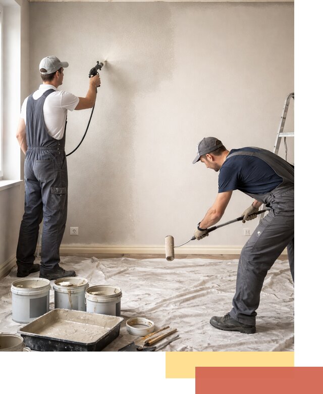 Покраска стен моющейся краской и защита поверхностей в Светлограде