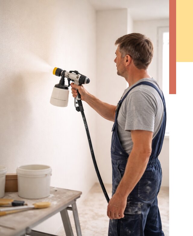 Покраска стен краскопультом в Светлограде от 7619 руб. — механизированная покраска | ОТДЕЛОЧНИК-Свт