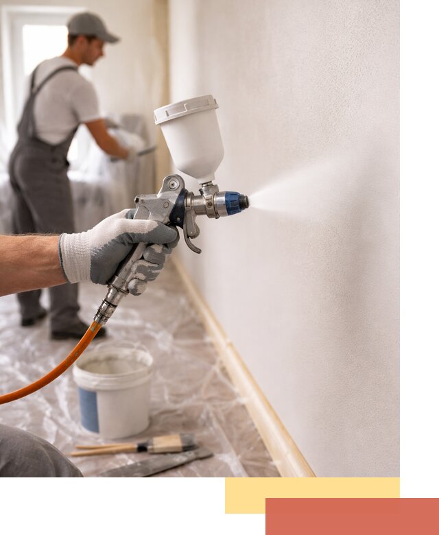 Покраска стен краскопультом в Светлограде быстро и качественно