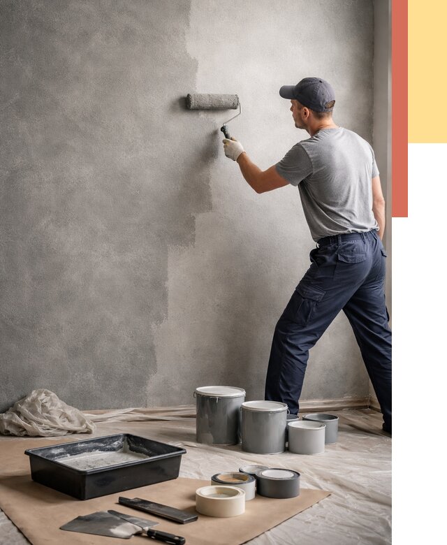 Покраска стен под бетон в Светлограде от 660 руб. за м2 — быстро и недорого | ОТДЕЛОЧНИК-Свт