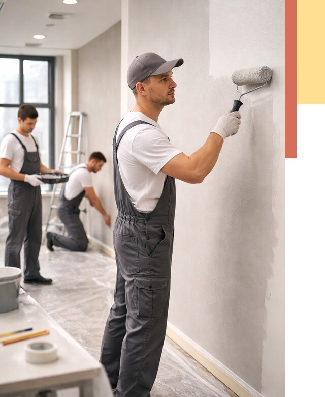 Покраска стен в офисе в Светлограде от 8634 руб. — быстро и недорого | ОТДЕЛОЧНИК-Свт