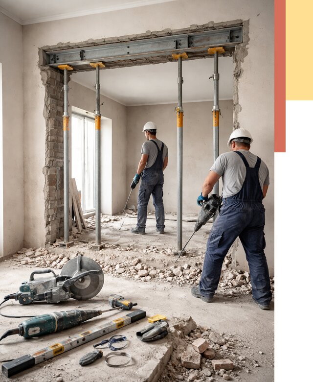 Прорезка проема в стене в Светлограде от 4571 руб. — быстро и недорого | ОТДЕЛОЧНИК-Свт