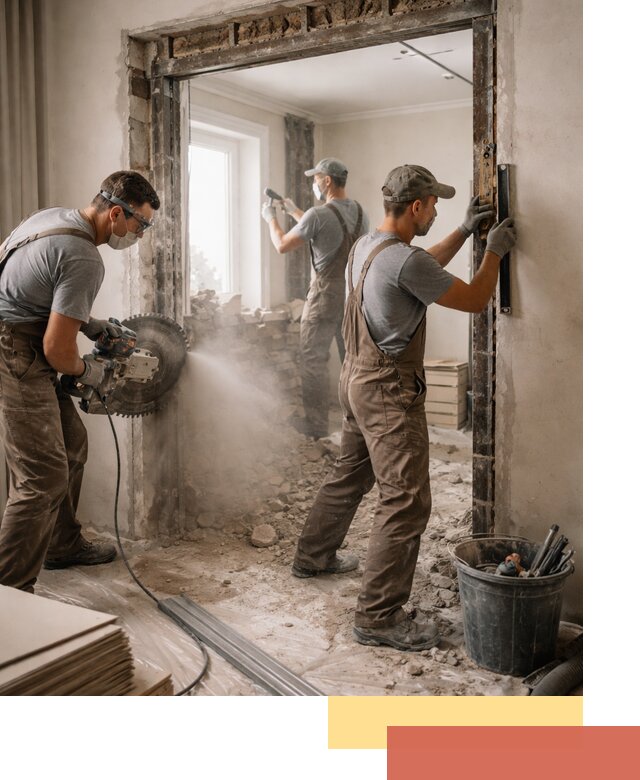 Расширение дверного проема под установку новой двери в Светлограде