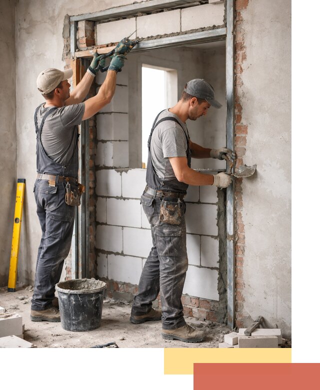 Закладка дверного проема под ключ в Светлограде: демонтаж, монтаж, отделка