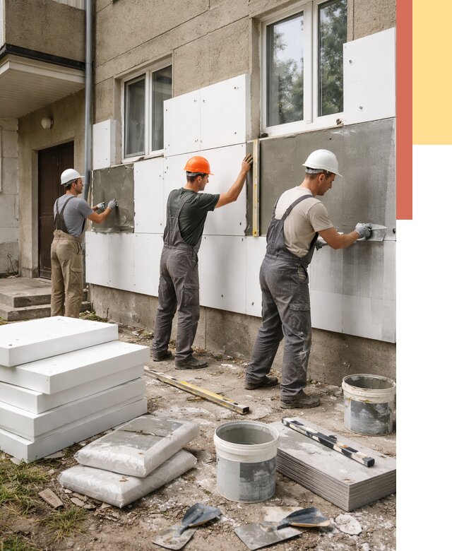 Утепление стен пенопластом в Светлограде от 1778 руб. — недорого и под ключ | ОТДЕЛОЧНИК-Свт