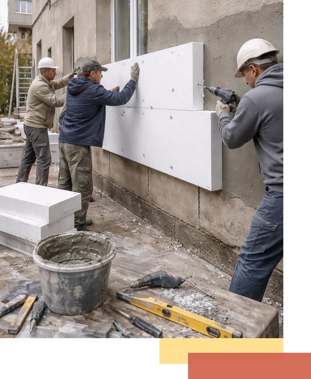 Утепление наружных стен пенопластом в Светлограде