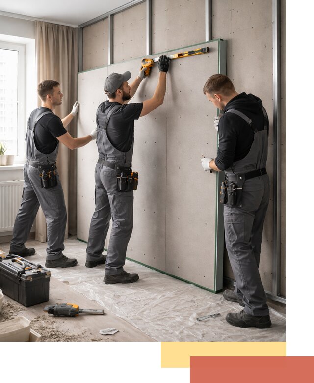 Шумоизоляция стен панелями ЗИПС в Светлограде для жилых и коммерческих помещений