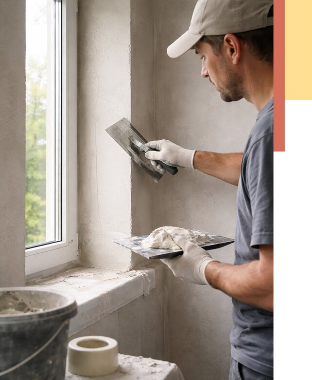 Штукатурка откосов в Светлограде от 4571 руб/м² — услуги и выравнивание под ключ | ОТДЕЛОЧНИК-Свт