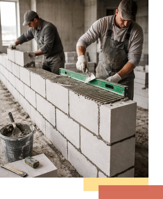 Кладка перегородок из газобетона в Светлограде быстро и качественно