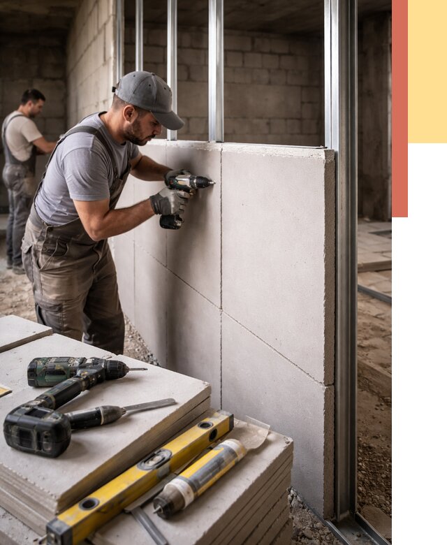 Кладка влагостойких перегородок ПГП в Светлограде от 1219 руб. под ключ | ОТДЕЛОЧНИК-Свт