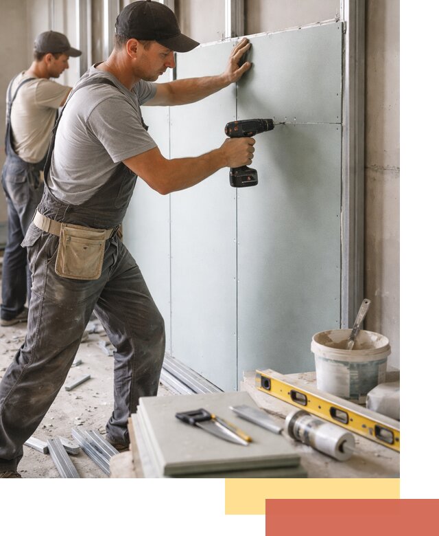 Кладка влагостойких перегородок ПГП в Светлограде