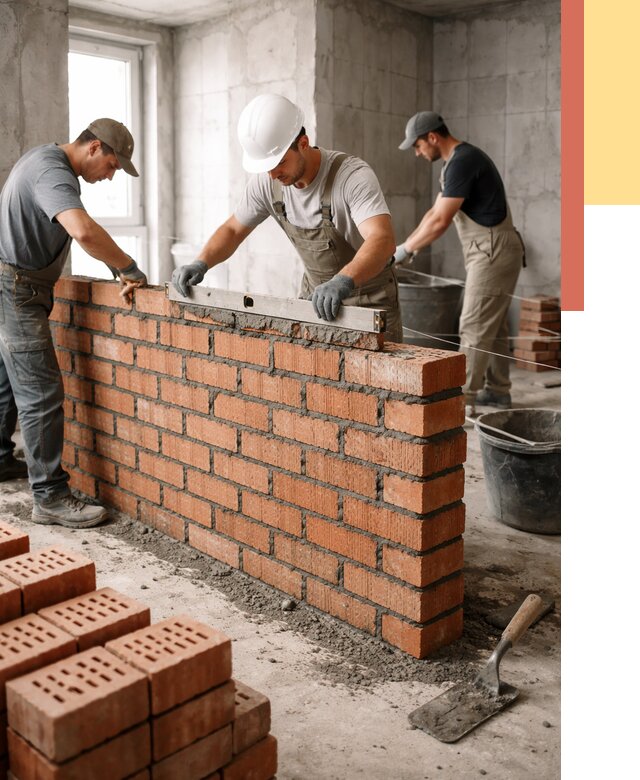 Кладка перегородок из кирпича в Светлограде от 3555 руб. за м² | ОТДЕЛОЧНИК-Свт