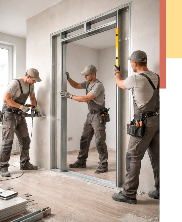 Устройство дверного проема в перегородке в Светлограде от 4571 руб. под ключ | ОТДЕЛОЧНИК-Свт