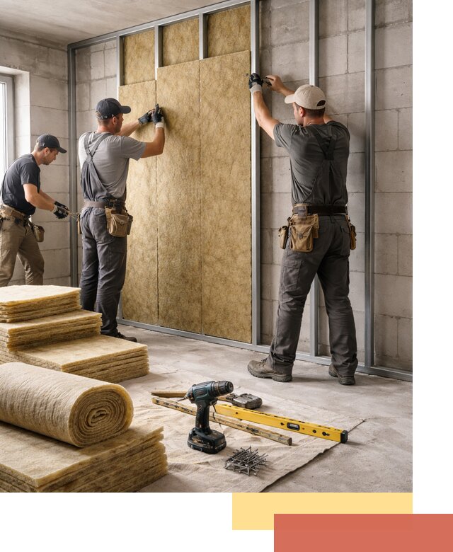 Шумоизоляция перегородок из блоков в Светлограде — монтаж и защита шумоизоляцией