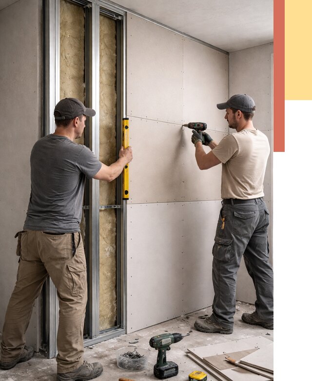 Монтаж двухслойной перегородки из гипсокартона в Светлограде от 1473 руб. | ОТДЕЛОЧНИК-Свт