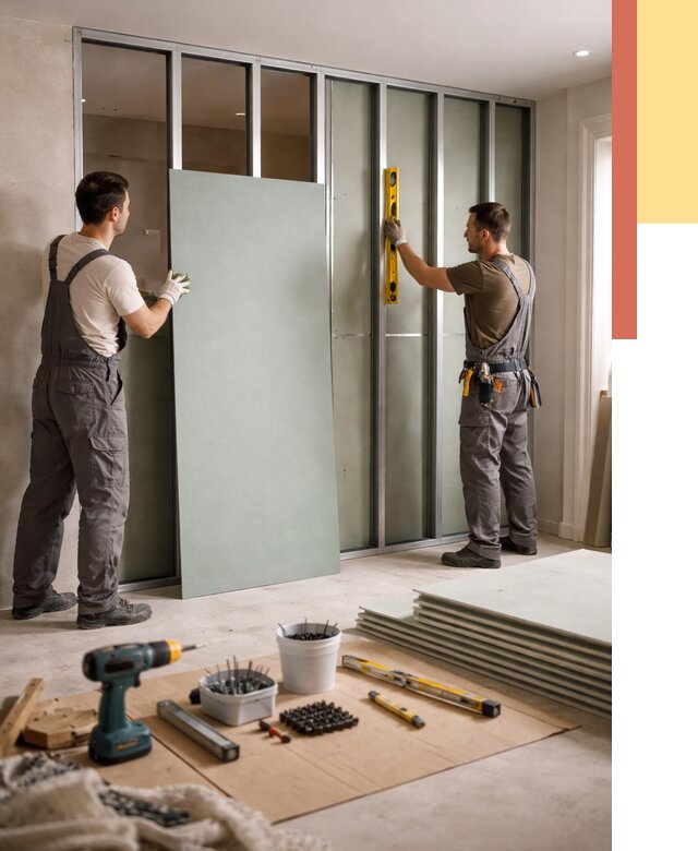 Перегородка из влагостойкого гипсокартона в Светлограде от 4876 руб. — монтаж под ключ | ОТДЕЛОЧНИК-Свт